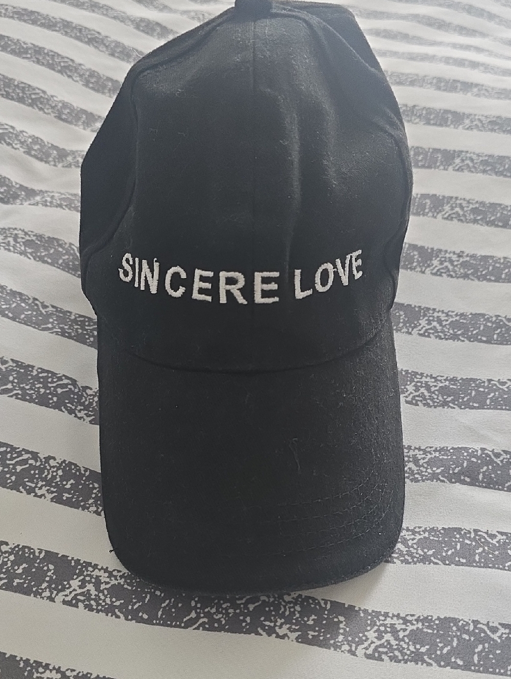 Zara Black Baseball Cap with White Logo